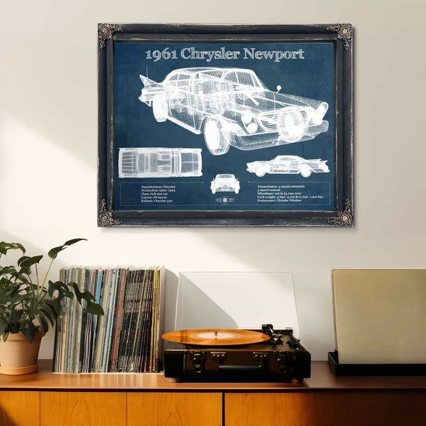 1961 Chrysler Newport Vintage Blueprint Auto Print