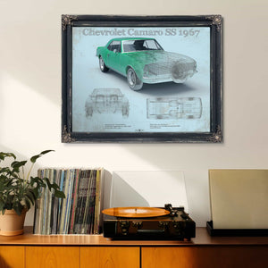 1967 Camaro SS 1967 Original Vintage Car Print