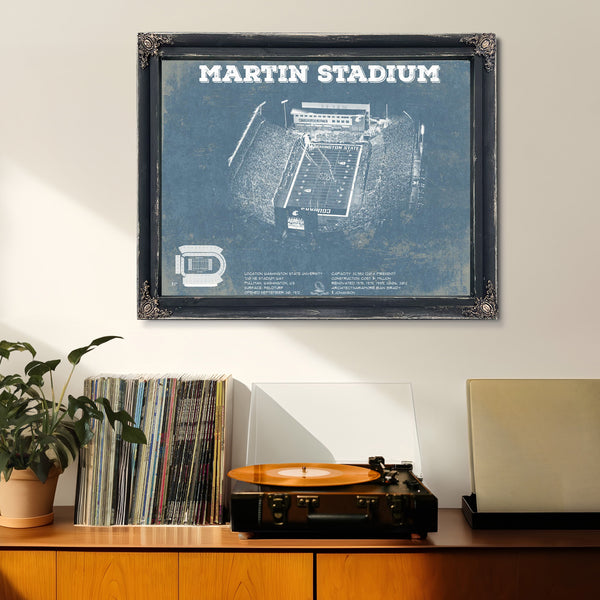 Washington State Cougars Martin Stadium Vintage Art Print