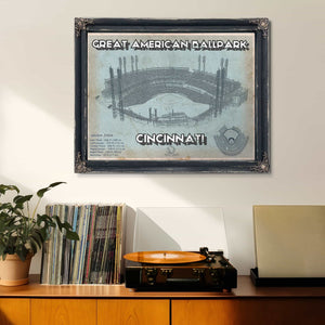 Cincinnati Reds Great American Ballpark Seating Chart - Vintage Baseball Fan Print
