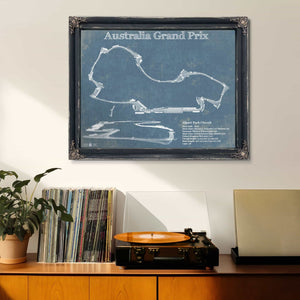 Australian Grand Prix Formula One Blueprint Race Track Print