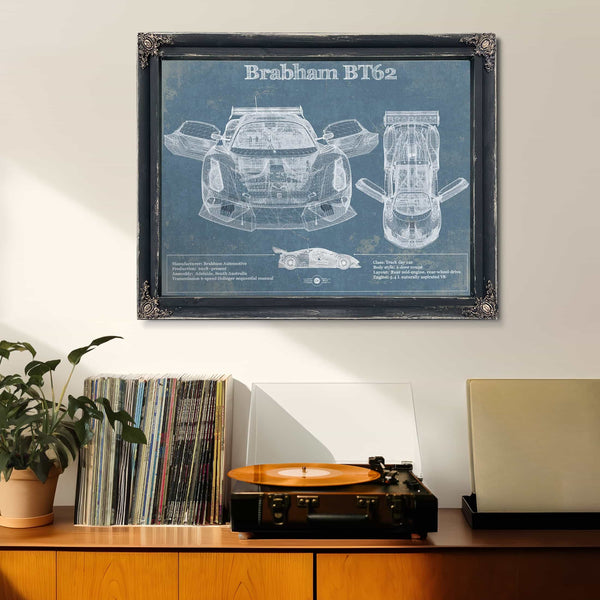 Brabham BT62 Blueprint Vintage Auto Print