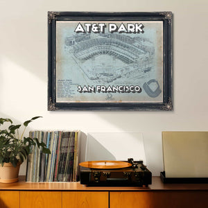 San Francisco Giants - AT&T Park Vintage Baseball Print