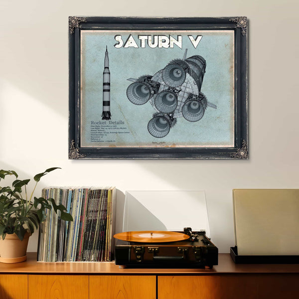 Saturn V NASA Aviation Blueprint Print
