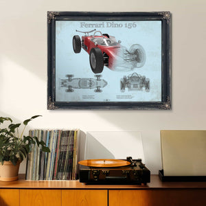 Ferrari Dino 156 F1 Original Blueprint Art
