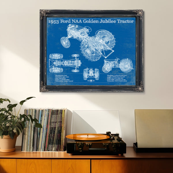 1953 Ford NAA Golden Jubilee Blueprint Vintage Tractor Patent Print