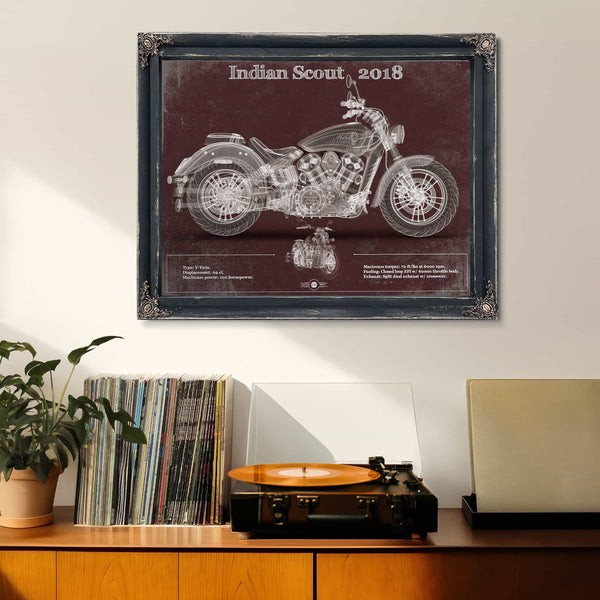 Indian Scout 2018 Motorcycle Patent Print