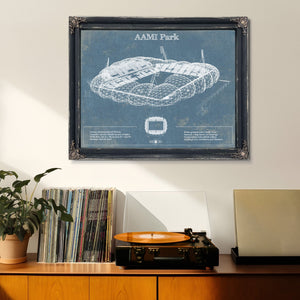 AAMI Park Vintage Australia Rugby and Soccer Stadium Print