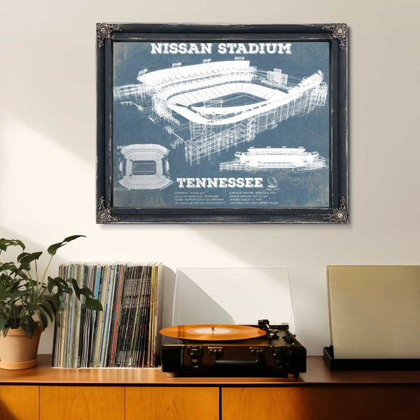 Tennessee Titans Nissan Stadium - Vintage Football Print 4