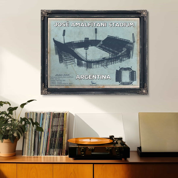Argentina Rugby - Vintage JosÃ© Amalfitani Stadium Print