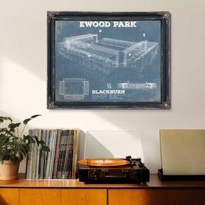 Blackburn Rovers FC Vintage Ewood Park Soccer Print