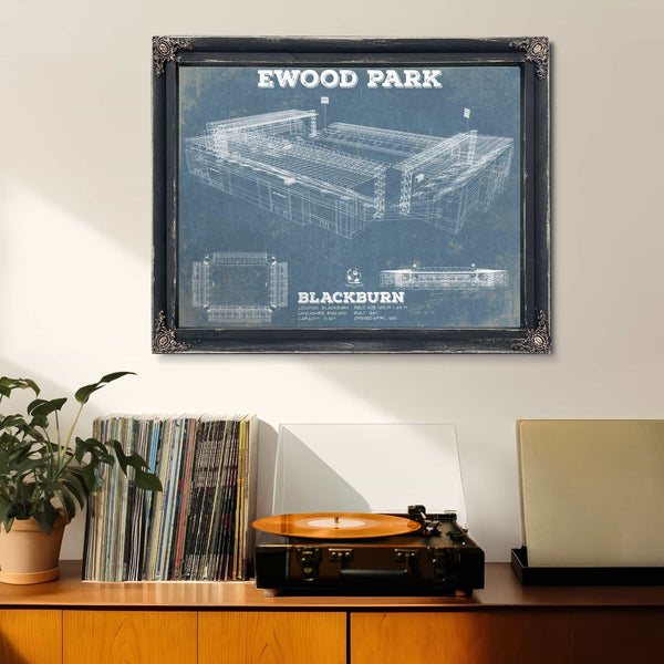 Blackburn Rovers FC Vintage Ewood Park Soccer Print