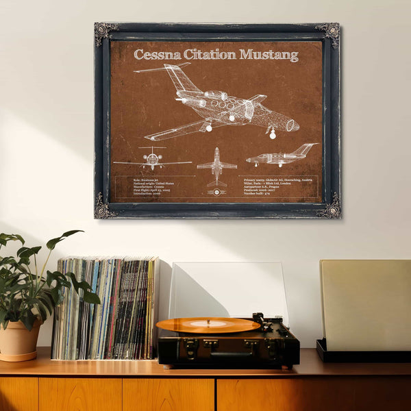 Cessna Citation Mustang Original Blueprint Art