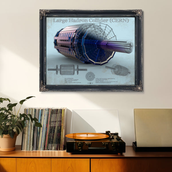 Large Hadron Collider CERN Blueprint Wall Art