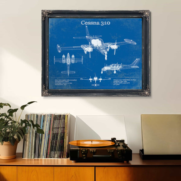 Cessna 310D V06 Original Blueprint Art