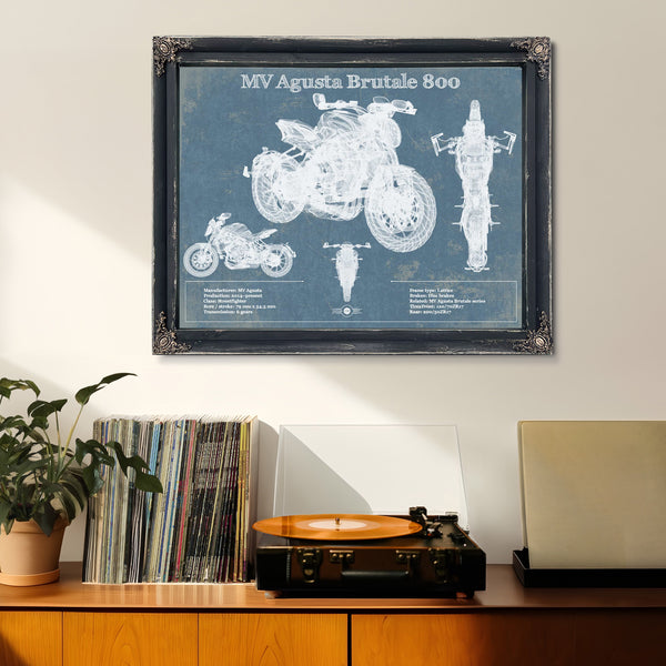 Mv Agusta Brutale 800 Blueprint Motorcycle Patent Print