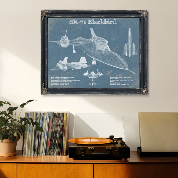 SR-71 Blackbird Black Version - Aircraft Original Military Wall Art