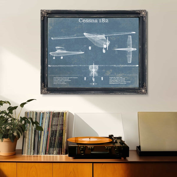 Cessna 182 Original Blueprint Art