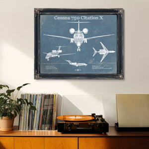 Cessna 750 Citation X Original Blueprint Art