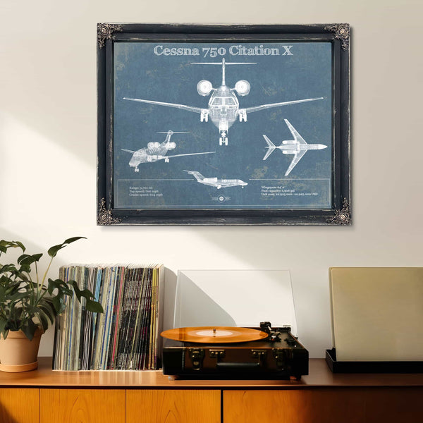 Cessna 750 Citation X Original Blueprint Art
