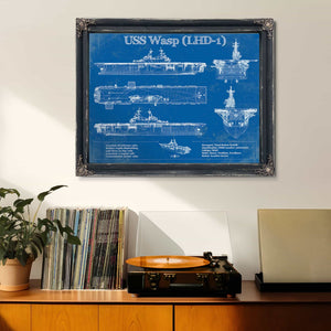USS Caron (DD-970) Blueprint Original Military Wall Art - Customizable