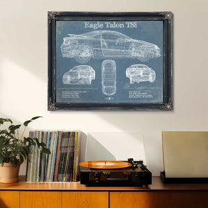 Vintage Eagle Talon TSi Blueprint Vintage Auto Print