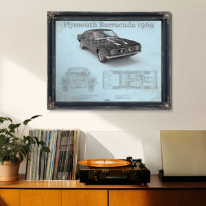 Plymouth Barracuda Original Blueprint Art
