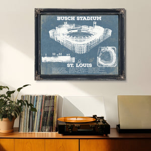 St. Louis Cardinals Busch Stadium Vintage Baseball Print