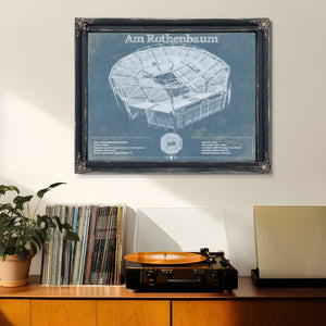 Tennisstadion Am Rothenbaum - German Open Tennis Championships Blueprint Vintage Print