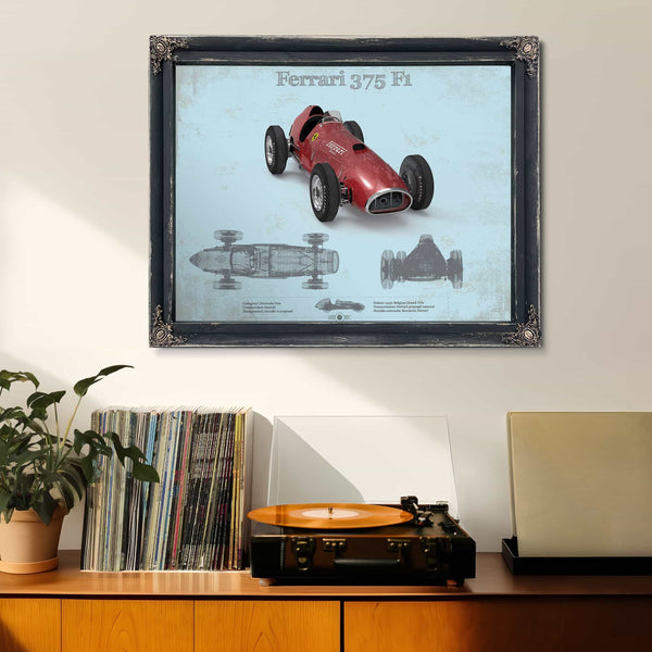 Ferrari 375 Formula One Blueprint Vintage Auto Print