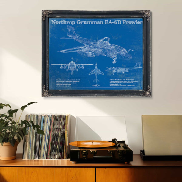 Northrop Grumman EA-6B Prowler Patent Blueprint Original Military Wall Art