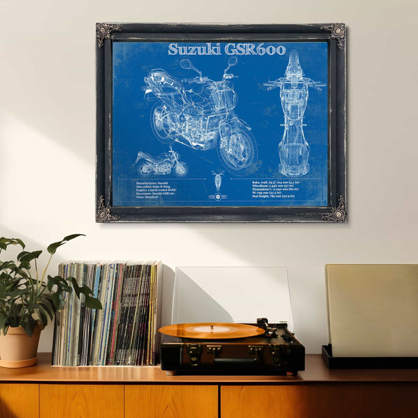 Suzuki GSR600 Blueprint Motorcycle Patent Print