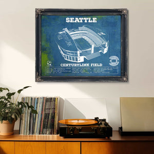 Seattle Sounders F.C. - Vintage Century Link Field MLS Soccer Print
