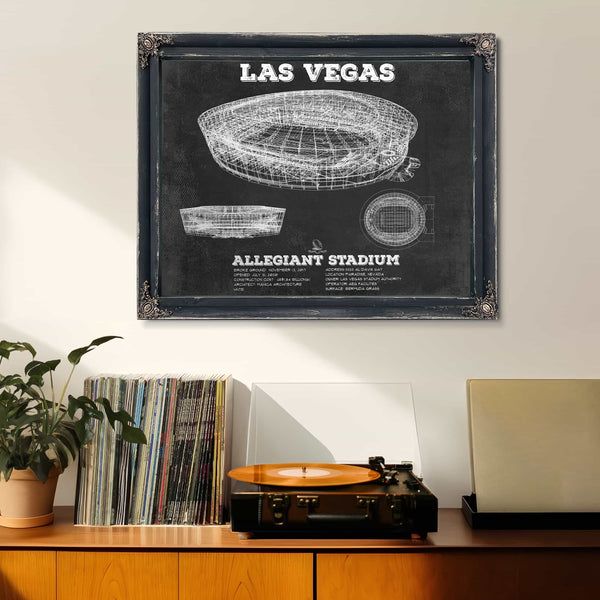 Las Vegas Raiders Allegiant Stadium Vintage Football Print