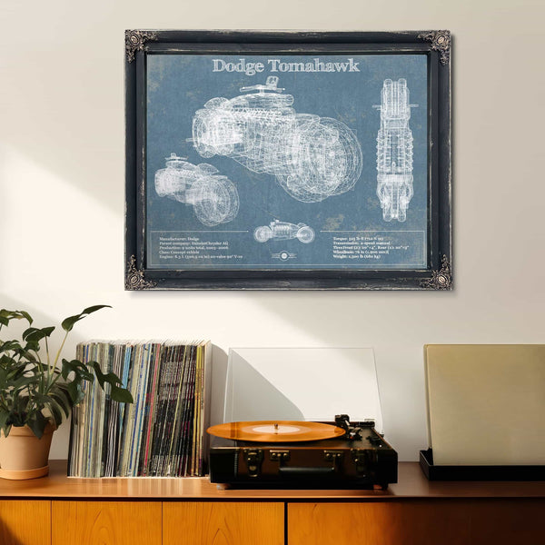 Dodge Tomahawk Vintage Blueprint Auto Print