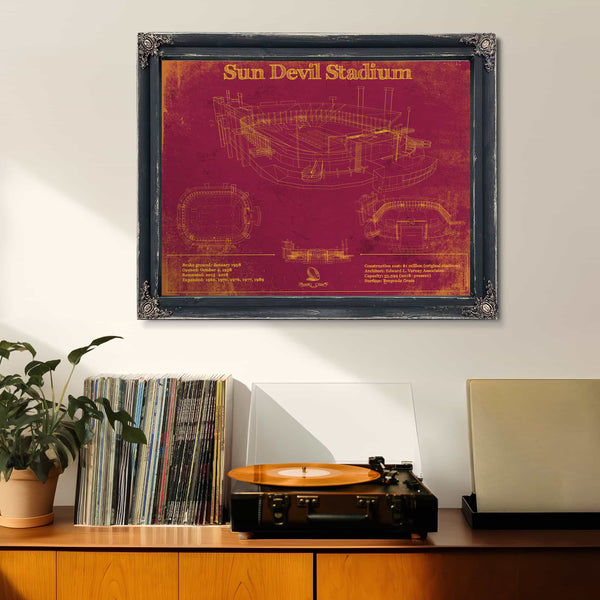 Sun Devil Stadium Wall Art - Vintage Arizona State Sun Devils Art
