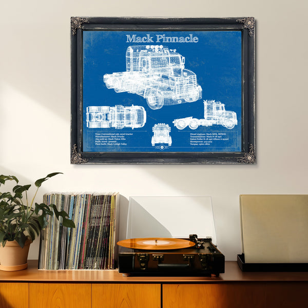 Mack Pinnacle Blueprint Vintage Truck Print