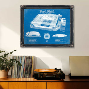 Vintage Detroit Lions Ford Field Vintage Wall Art