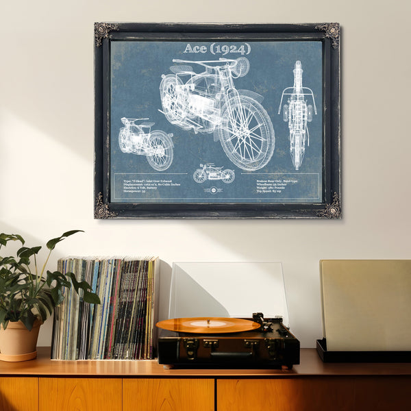Ace (1924) Blueprint Motorcycle Patent Print