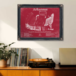 Donald W. Reynolds Razorback Stadium Art - Arkansas Razorbacks Football Art