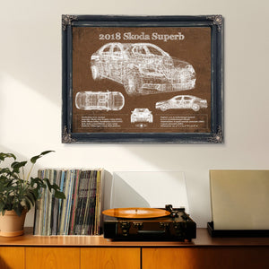 2018 Skoda Superb Vintage Blueprint Auto Print