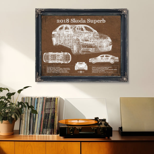 2018 Skoda Superb Vintage Blueprint Auto Print
