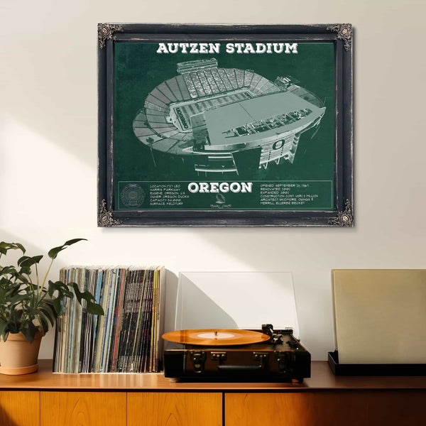 Vintage Autzen Stadium - Oregon Ducks Football Print