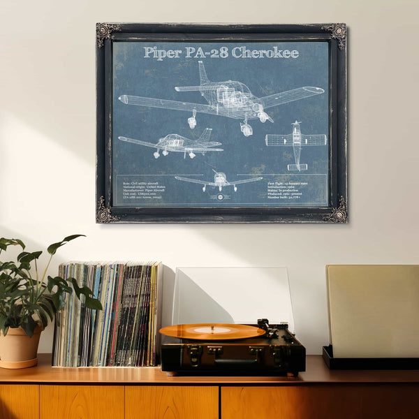 Piper PA-28 Cherokee Original Blueprint Art