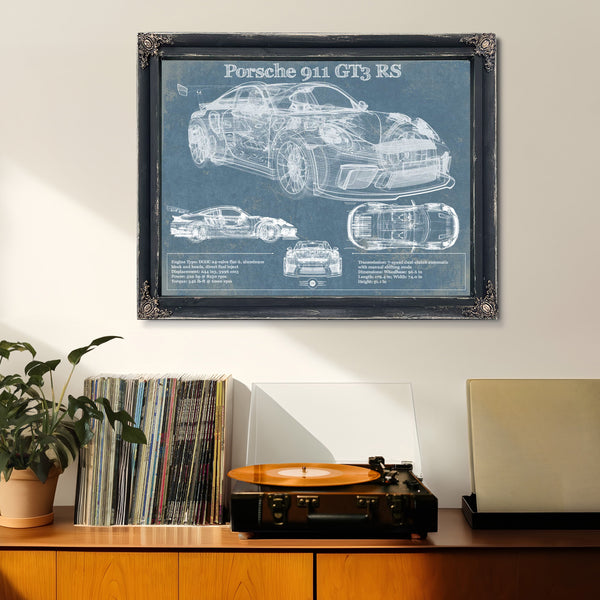 Porsche 911 GT3 RS 2011 Vintage Sports Car Print