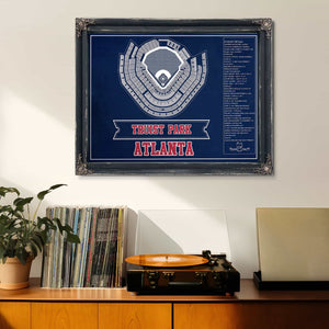 Turner Field - Atlanta Braves MLB Vintage Baseball Print