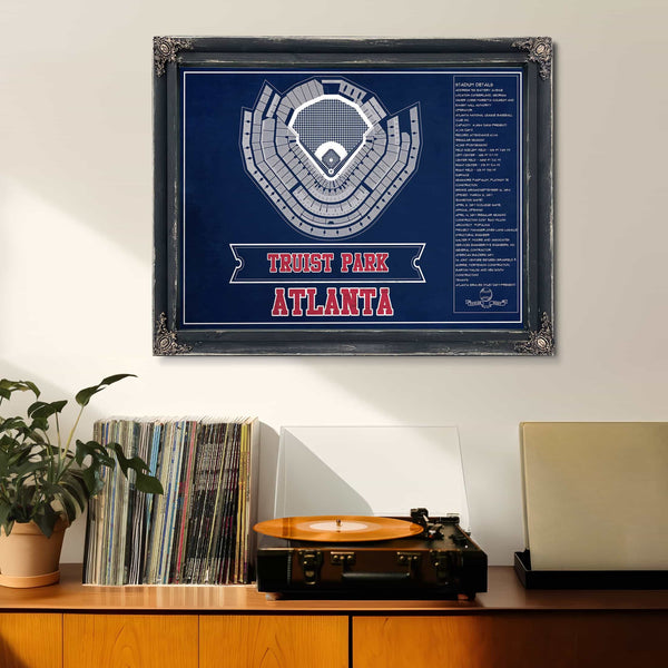 Turner Field - Atlanta Braves MLB Vintage Baseball Print