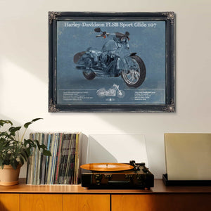 Harley-Davidson FLSB Sport Glide Blueprint Motorcycle Patent Print