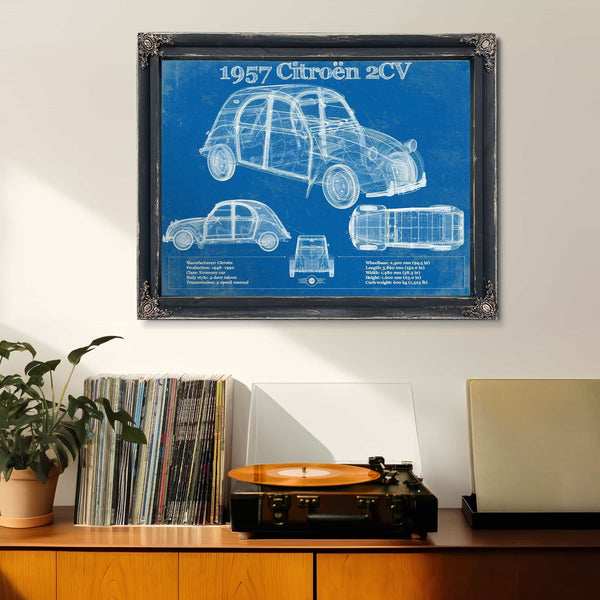 Citroen 2CV Vintage Car Print
