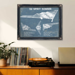 B2 Bomber Patent Blueprint Original Design Wall Art
